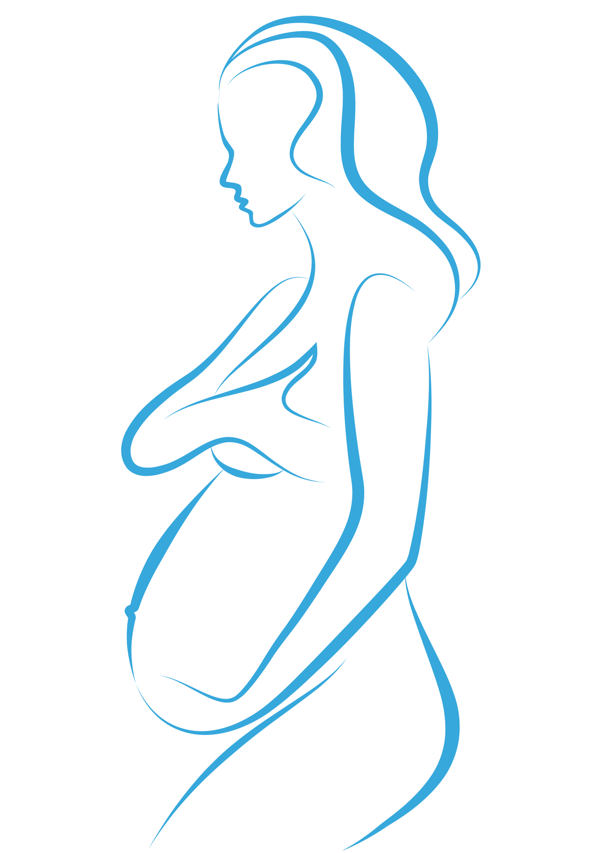 Очертания беременной женщины
